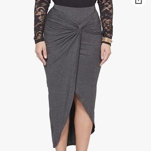 Asymmetrical gray skirt